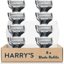 Harry's Razor Blades Refill, (8) Head Refills with Precision Trimmer,