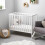 Obaby Obaby Bantam Space Saver Cot – White | Compact Baby Cot | Adjustable Base 1