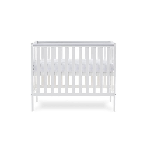 Obaby Obaby Bantam Space Saver Cot – White  Compact Baby Cot  Adjustable Bas 2