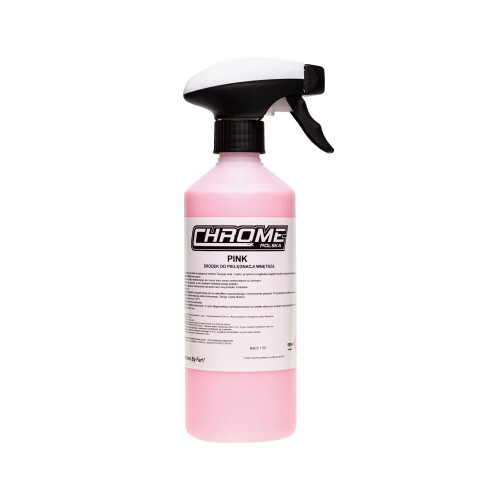 Chrome Pink Interior Cleaner Polish 500ml Spray Bottle