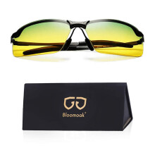 B BLOOMOAK Day Night Driving Glasses- Anti-Glare Night Vision Glasses Men Polarized Sunglasses for Fishing Driving Filter Dazzling Glare from Headlig
