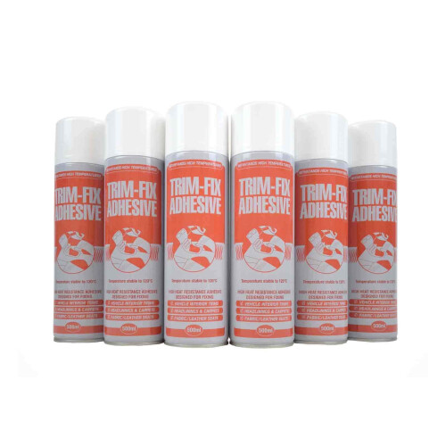 Trim Fix 6x 500ml High Temperature Adhesive Glue Spray for Van Lining Headlining