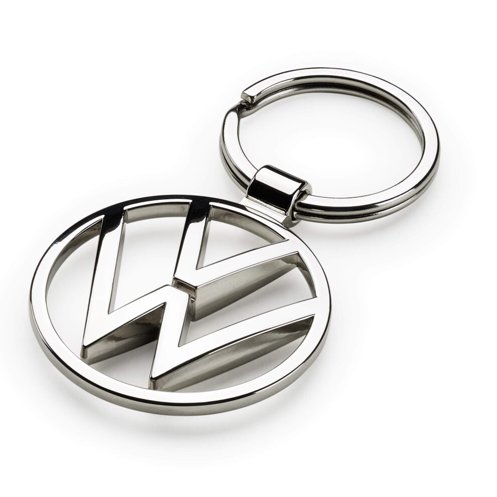 Volkswagen 000087010Bn Vw Metal Keyring Pendant, Silver