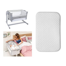 BUY ALL HERE Baby Next 2 Me Bedside crib Mattress - Super Soft & Extra Thick Foam Crib - Washable Cover - Size 83 x 50 x 5 cm - Made in UK