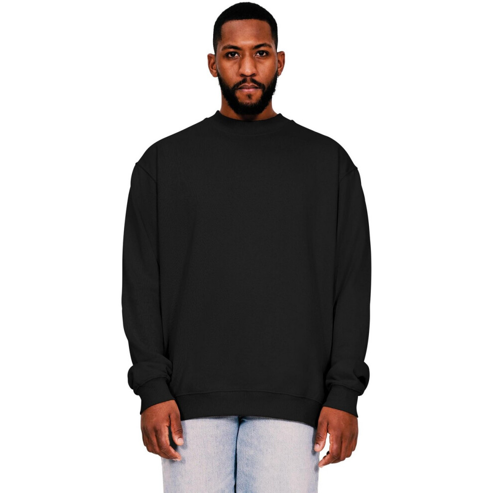 Casual Classics (Xxl, Black) Mens Ringspun Cotton Extended Neckline Tall Oversized Sweatshirt