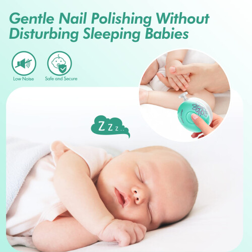 Brencco Electric Nail File for Baby with Six Interchangeable Grinding 2