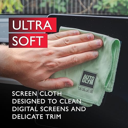 Autoglym Autoglym Glass and Screen Cloths, Microfiber Cloths, 3 pack 2