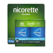 Nicorette Cools 4mg Lozenge, 80 Lozenges (2 x 40 Packs), Effective and Discreet