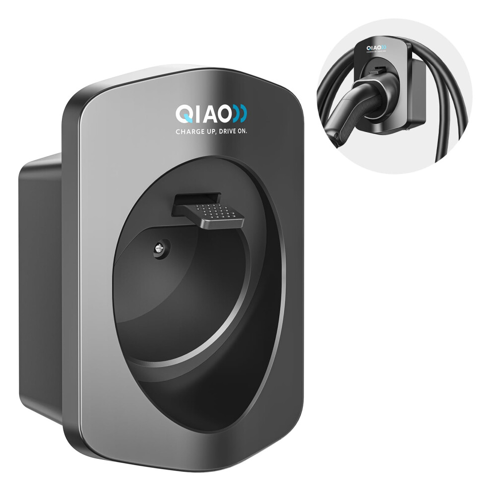 Qiao)) Type 2 Ev Charger Holder, Wall Mount Ev Charging Cable Organiser For Electric Car With Type 2 Iec 62196-2 Plugs 5051226451522