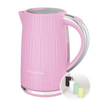 Russell Hobbs Electric Kettle (Hot Water, Tea or Coffee, 1.7L, Push to open lid, Perfect pour spout, Removable washable filter, Il