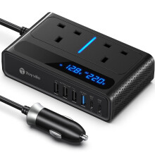 8 in 1 200W Car Power Inverter 12V to 240V 230V with 2 Sockets 4 USB Ports