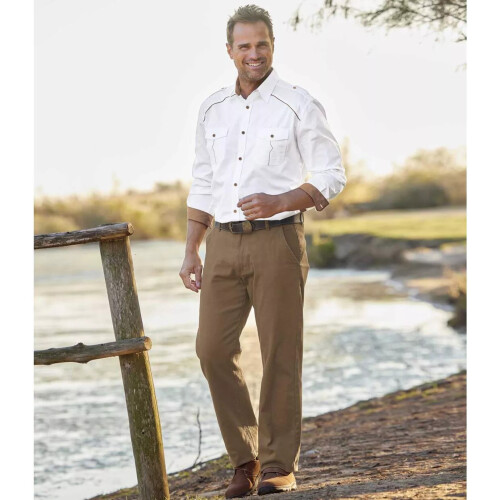 Atlas For Men Mens Plain Chinos 1