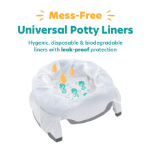 Potette Plus Disposable Liners | Super Absorbent, Biodegradable and Lightly Fragranced Potty Bags (Pack of 60)