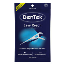 DenTek Complete Clean Easy Reach Floss Picks, No Break & No Shred Floss, 75 Count