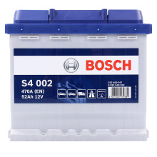 Bosch S4002 - car battery - 52A/h - 470A - lead-acid technology - for vehicles w
