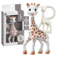 Sophie la Girafe – Natural Rubber Baby Teether Toy | 100% Organic Teething Aid for Infants 0+ Months | BPA-Free Newborn Toy & Gift Set | Giraffe-Sha