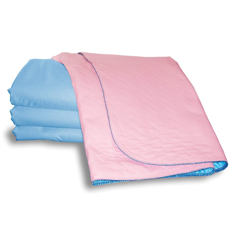 Complete Care Shop Washable Bed Protector/Pad Without Tucks - Pack Of 2, Pink