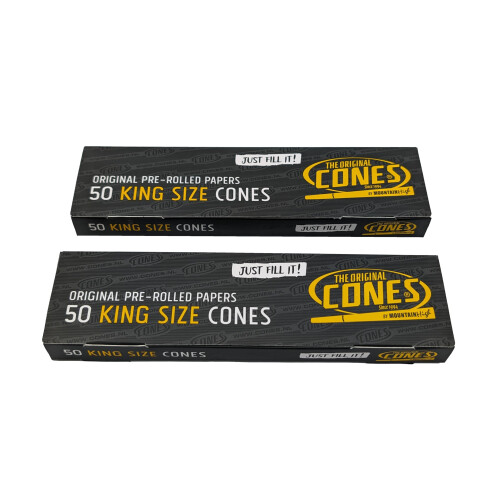 100 Smoking Papers Cones Pre-Rolled King Size 109 mm - with Roach Tip