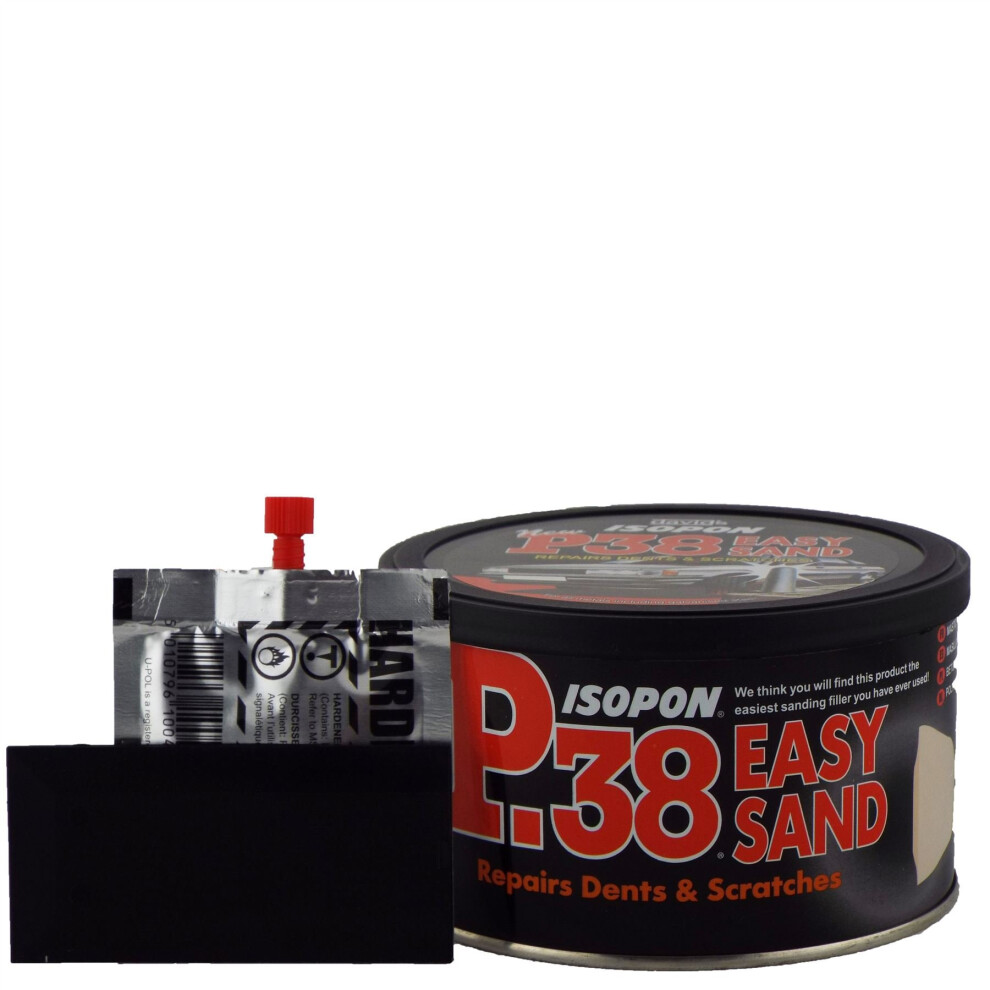 U-Pol Isopon Easy Sand Bodyfiller P38 250Ml Repairs Damaged Body Panels On Vehicles Fills Minor Scratches Or Serious Dents Used On Bare Steel And Ori 83473760