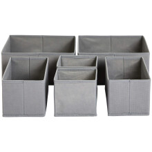 Amazon Basics Clothes Organiser for Wardrobe, Collapsible Colthes Drawer Organiser/Dividers, for Wardrobe Bedroom or Kitchen, Set