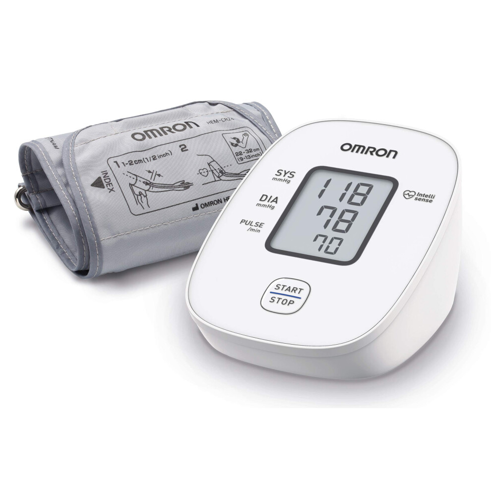 Omron X2 Basic Automatic Upper Arm Blood Pressure Monitor For Home Use - Clinically Validated Bp Monitor With Irregular Heartbeat Detection - Bp Mach