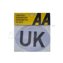 Xtremeauto AA UK Sticker For Cars – New 2021 Legal Regulation For Driving in the EU and France - Black Text White Oval Magnetic Plate