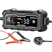EAFCar 4Amp 12V Car Battery Charger, Trickle Charger for Car,