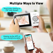 Simyke Baby Monitor with Camera and Night Vision 28 IPS Display Screen