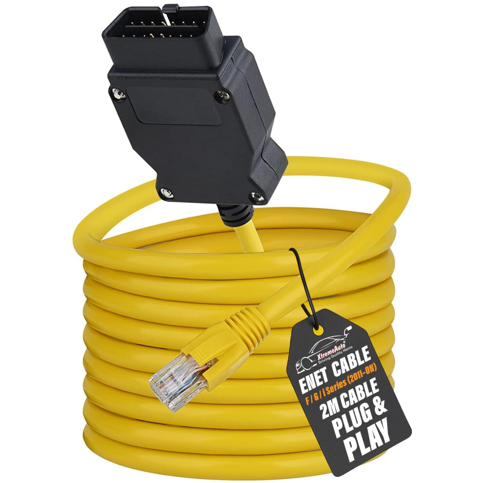 Xtremeauto Enet Diagnostic Cable Obdii To Rj45 Â 2M Ethernet Coding Cable For Bmw F-Series & G-Series Â Compatible With Esys, Ista, Rheingold, Bim 7841732061241