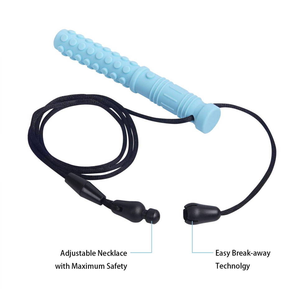 Sensory Chew Necklace For Boys Girls Kids, Oral Sensory Autism Chew Necklace, Bpa Free Silicone Chew Toys For Autistic Children/Autism/Adhd/An Seeway