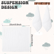 Radsocken 8 Pack Muslin Squares for Baby 100 Cotton Burp Cloths Soft B