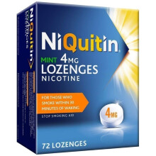 NiQuitin 4mg Nicotine Lozenges - Mint Flavour (72 Mint Nicotine Lozenges) - Fast, Effective Craving Relief - Stop Smoking Aids for Taking At Home Or