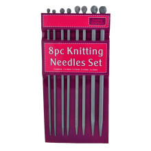 8 Peice Knitting Needle Set. 2 X 4mm. 2 X 5mm. 2 X 6mm. 2 X 8mm. Each