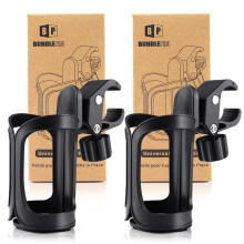 Pack of 2 Pram Cup Holder,Universal Stroller/Pushchair Cup Holders,Adjustable Bo