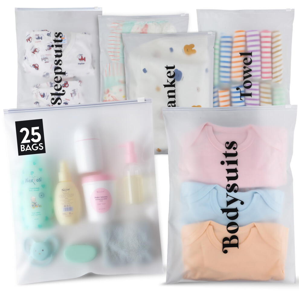 Rasgo Baby Hospital Maternity Organiser Bags Pack Of 25 | Hospital Bag Essentials For Mum And Baby