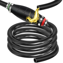 Syphon Pump, FortCeremy 2m All-Rubber Automotive Siphon Hose for Fuel, Oil & Water Transfer, Petrol, Brake Fluid & Oil Extractor Siphon Hose Pump for