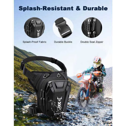 Rolgno Drop Leg Bag, [Expandable Storage] Motorcycle Leg Bag 1