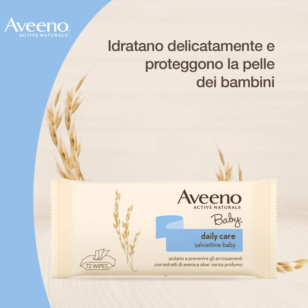 Aveeno Baby Daily Care Wipes With Oats And Aloe Extract 72 Wipes