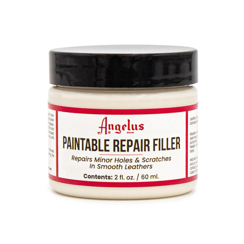 Angelus Leather Filler For Filling Or Repairing Holes, Tears, Cracks, Scratches, For Leather Car Seats, Furniture, Shoes- Flexible - 2Oz 5004320907709