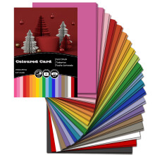 Coloured Card - 40 Sheets - A4 Card 230gsm Thick Multicoloured Card St