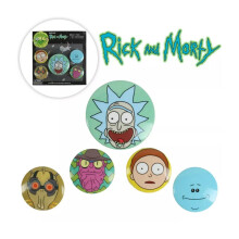 Rick And Morty Heads Badge (Pack of 5)