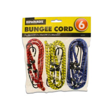 Ardisle 6 BUNGEE STRAPS CORDS WITH HOOKS ELASTICATED ROPE CORD CAR BIKE LUGGAGE