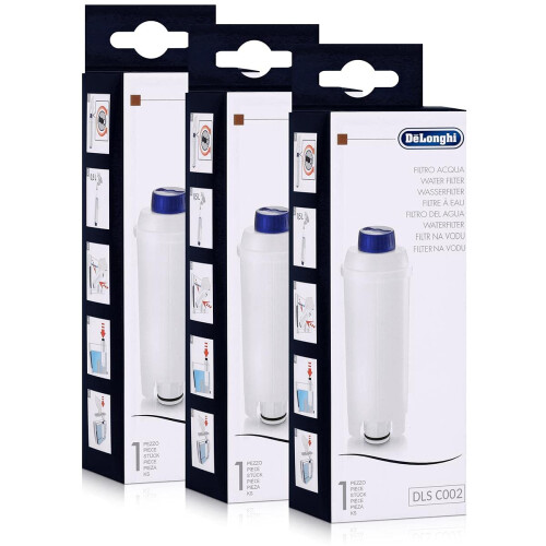 De'Longhi Delonghi Water Filter DLSC002 (Pack of 3)