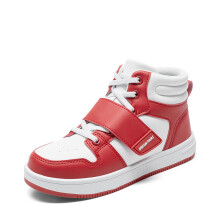 DREAM PAIRS Jongens Meisjes Hoge Sneakers LilLegends Skyhigh Basketbalschoenen, Maat 2, Rood
