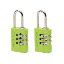 Master Lock Aluminium 3-digit Combination 20mm Padlock Colour X 2