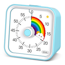 InfPokid Visuele Timer voor Kinderen met Pauzefunctie, Stille Timer met Regenboog voor Klaskamer