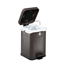 Nevink Hondenpoepafvalbak Buiten - Afvalbak met Deksel - Geurvrij Afvalstation voor Tuin - 5L/1.3Gal (Mulch)