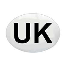 Simply Auto ST32 Magnetic UK Plate, Black & White