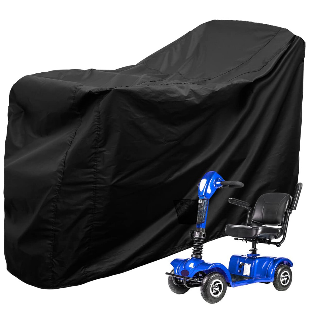 Keyohome Heavy Duty Mobility Scooter Cover With Storage Bag, 190D Oxford Waterproof Anti-Uv Wheelchair Storage Cover, 140 * 66 * 91 Cm