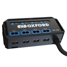 Oxford Motorcycle 12V Fuse Box with Relay. Quick Wiring 4-Way Fuse Holder with Indicator Lights & 5A Fuse for Motorcycle, Motorbike Headlights, Navig